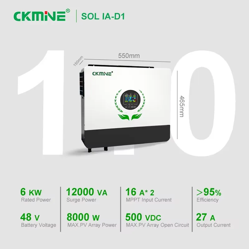 Inversor Solar Dual MPPT de 6K - Off Grid Solar Inverter 48V 6000W reseña y precio