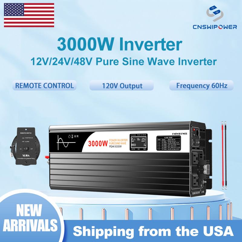 Inversor de onda sinusoidal pu - Inverter Pure Sine Wave 60Hz 120V 3000W reseña y precio