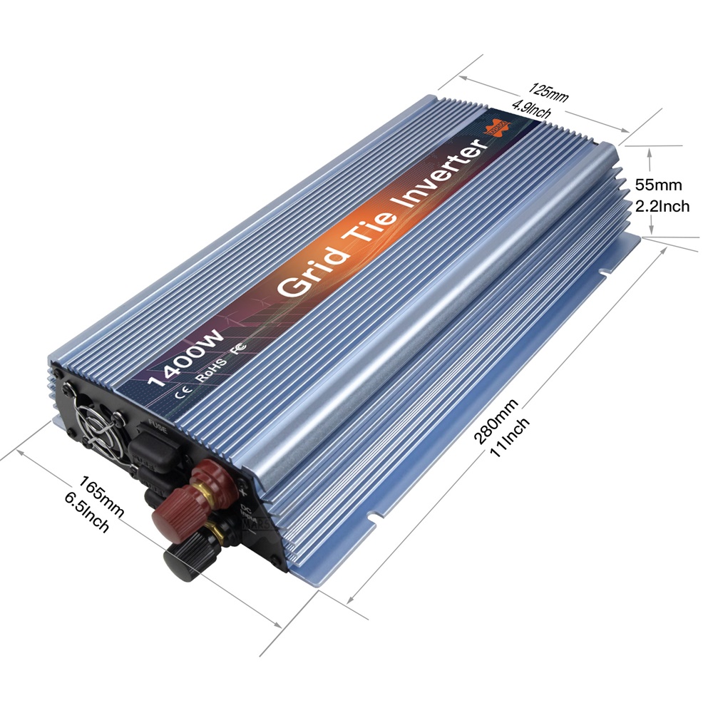 Microinversor Solar de conexió - Micro Inverter 1400W Solar Grid Tie reseña y precio
